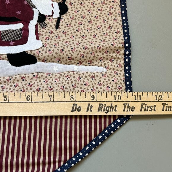 Star Spangled Santa with Bag Christmas Wall Hanging Quilt Primitive Debbie Mum - Picture 15 of 15